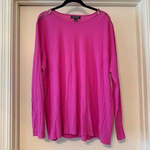 Lauren Ralph Lauren Fuchsia Zipper Detail Top
